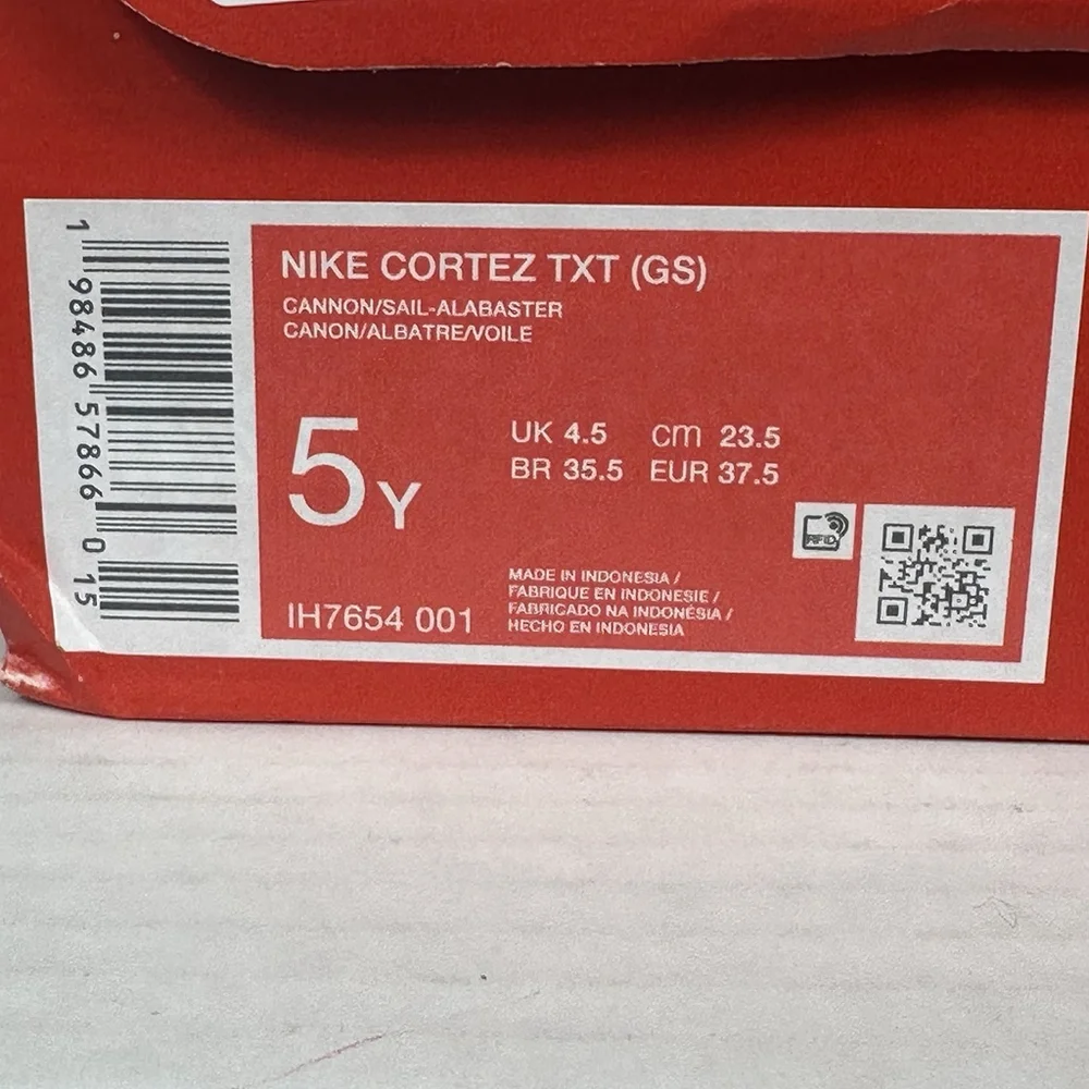 Nike Cortez TXT Cannon / Sail Big Kids Sneakers Size 5Y IH7654-001